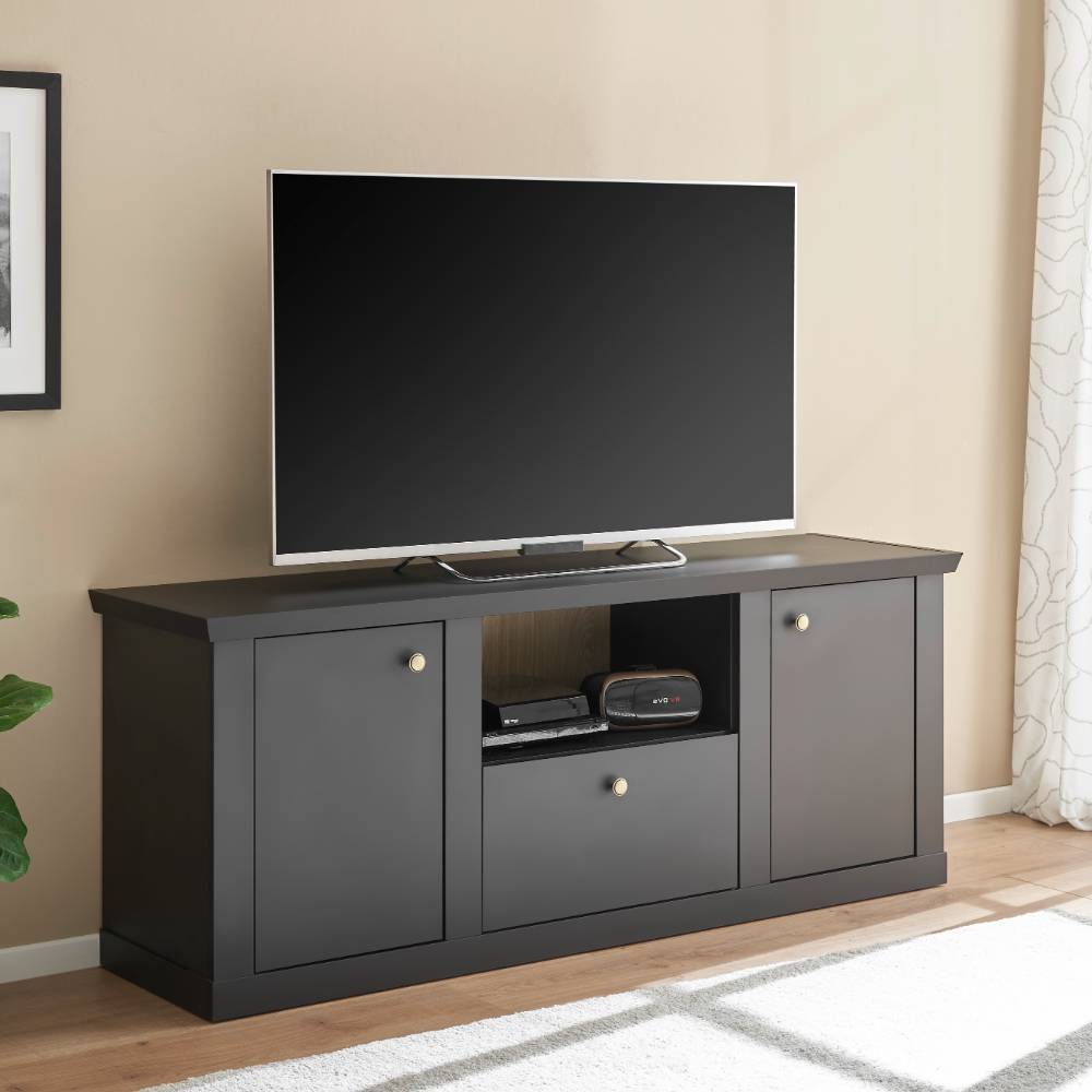 Modern Country TV Anbauwand Set - Lulumo (vierteilig)