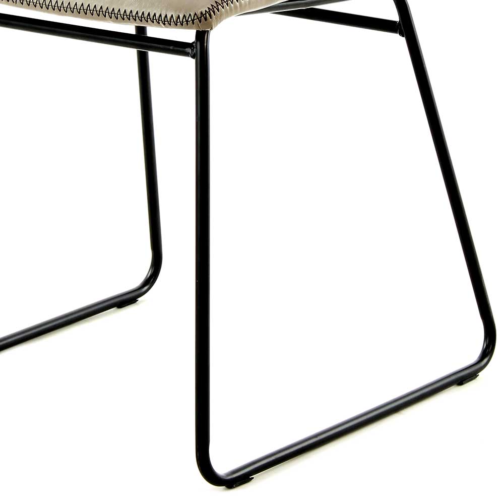 Moderner Stuhl in Grau & Schwarz - Cabilao (2er Set)