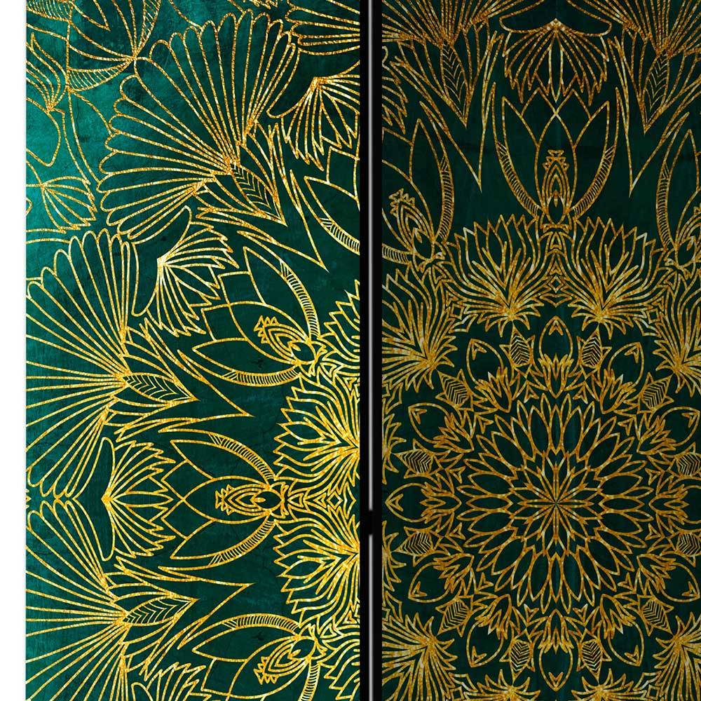 Leinwand Paravent mit orientalischem Mandala - Tsinati