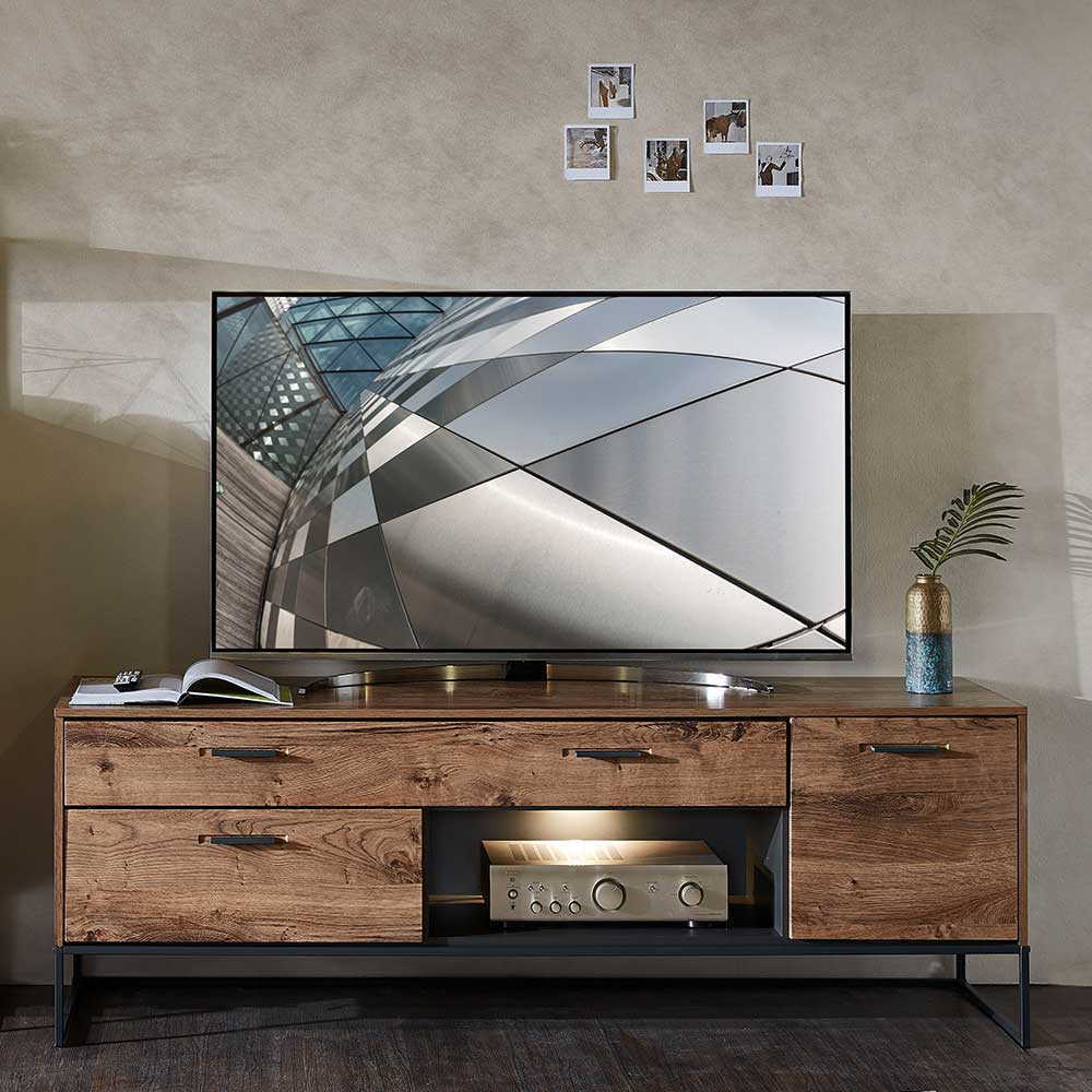 175x62x48 Lowboard für Fernseher in Holz Optik - Xindus