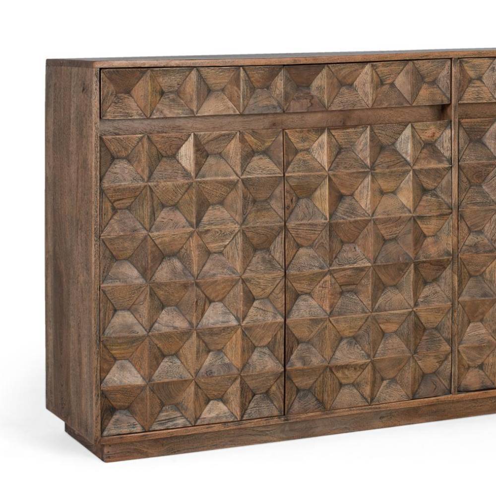 Design-Sideboard aus Mangobaum Massivholz - Arura