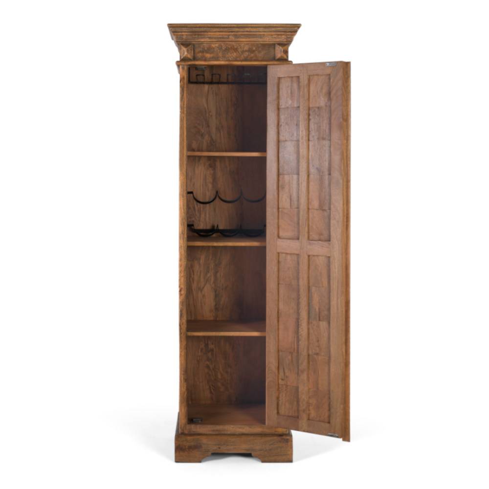 Hoher Barschrank aus Mangoholz - Montesa