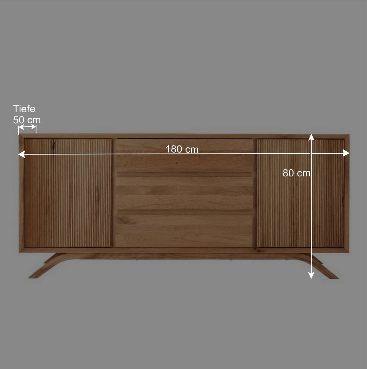 Sideboard aus Wildeiche Massivholz - Fredellia