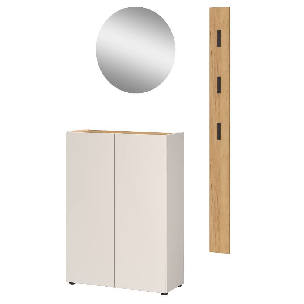 Design-Flur-Einrichtung in Hellgrau - Unika (dreiteilig)