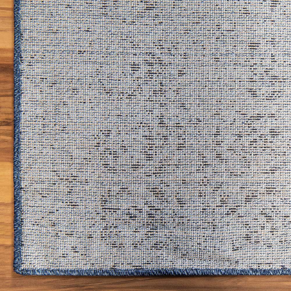 Teppich in Hellblau und Dunkelblau mit Muster - Tarquinia