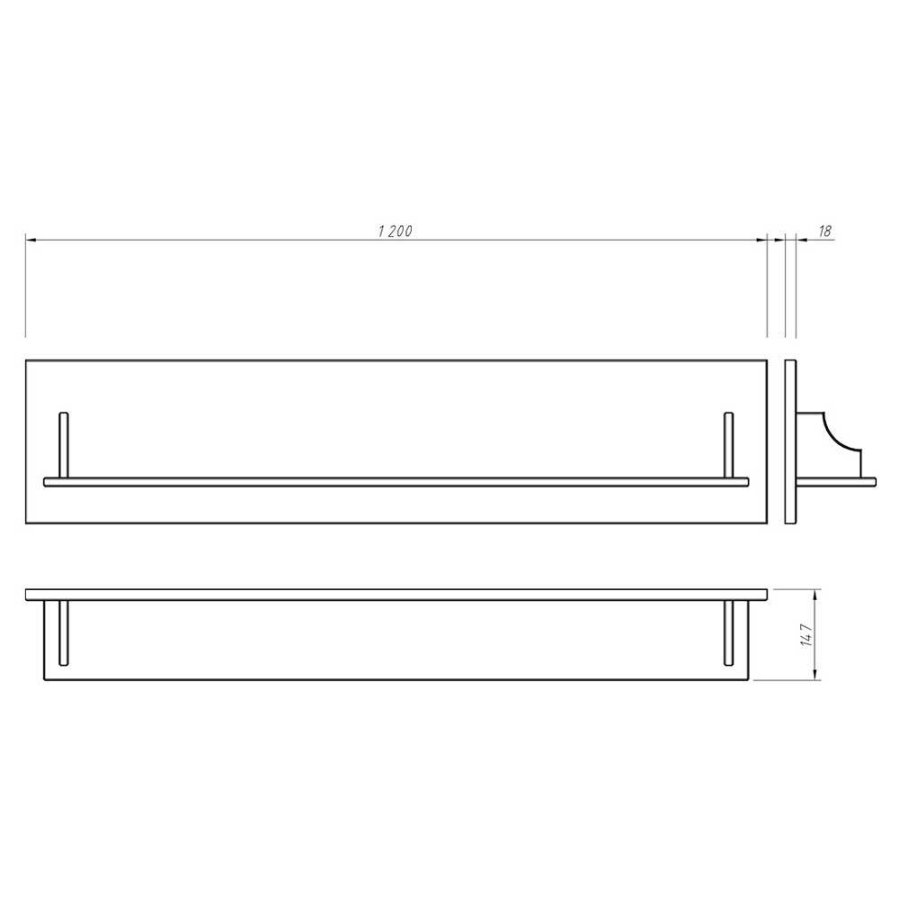 Landhaus Wandboard in Grau und Kiefer - Eromsia (2er Set)