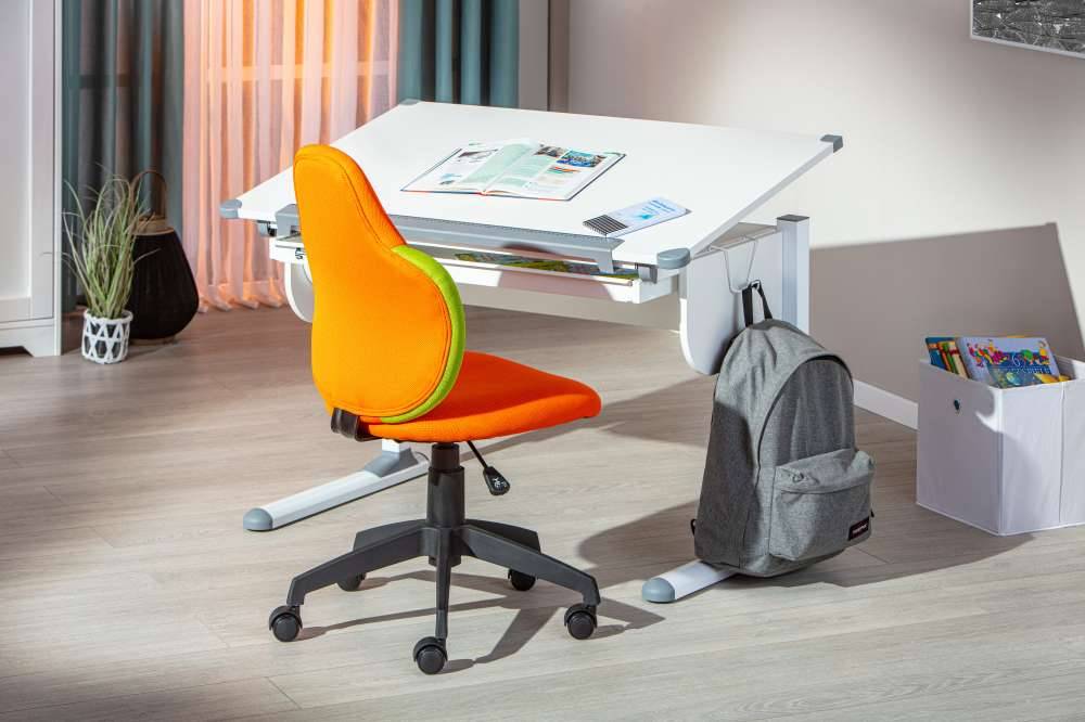 Kinder Schreibtischstuhl in Orange & Hellgrün - Humitas