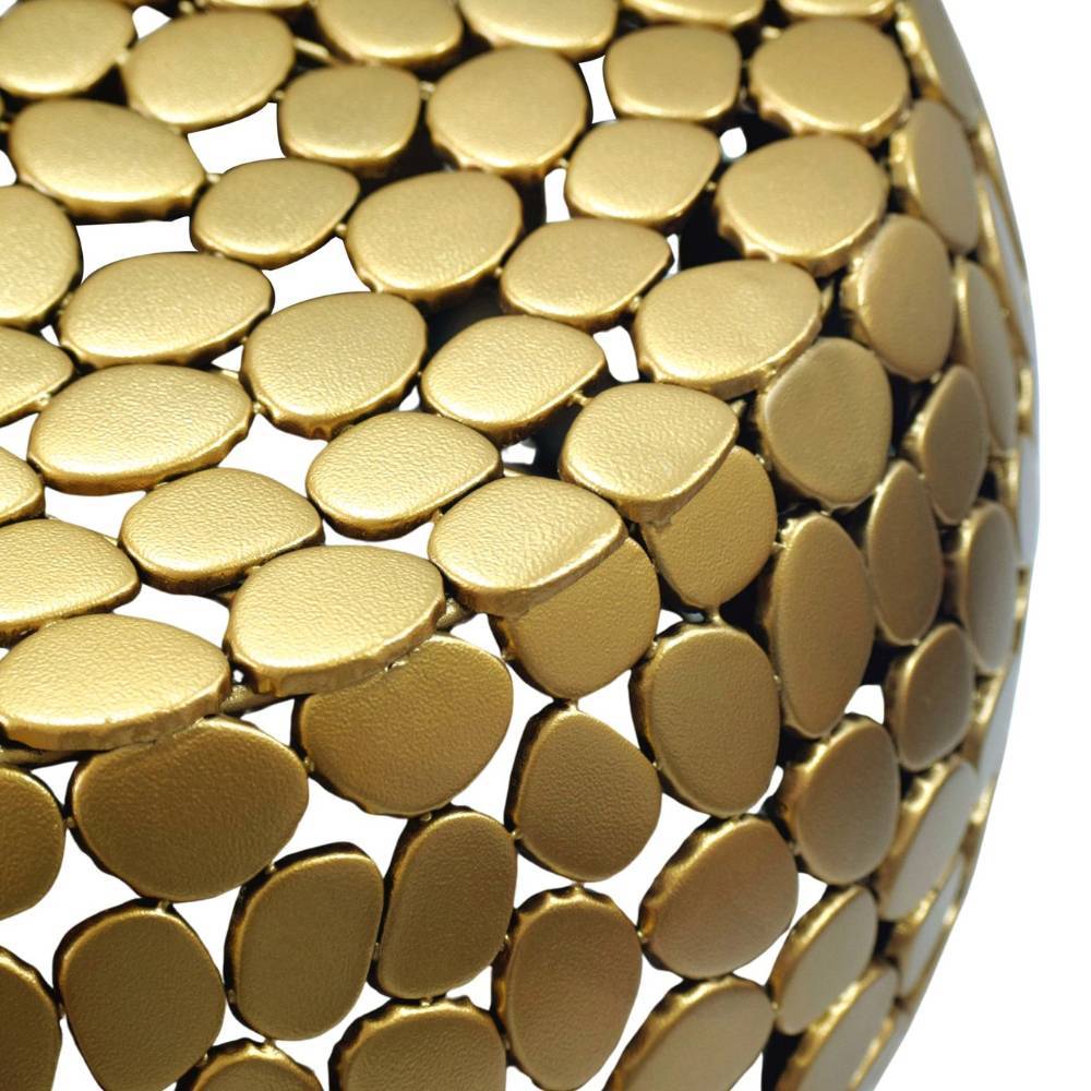 Goldfarbener Couchtisch aus Aluminium-Elementen - Sabine