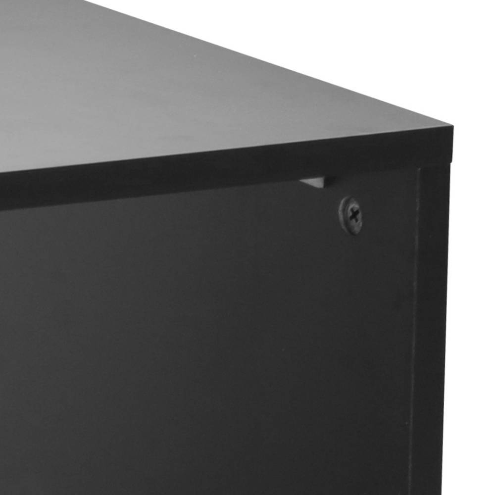 Design-Couchtisch in Eiche Dekor und Schwarz - Lanta