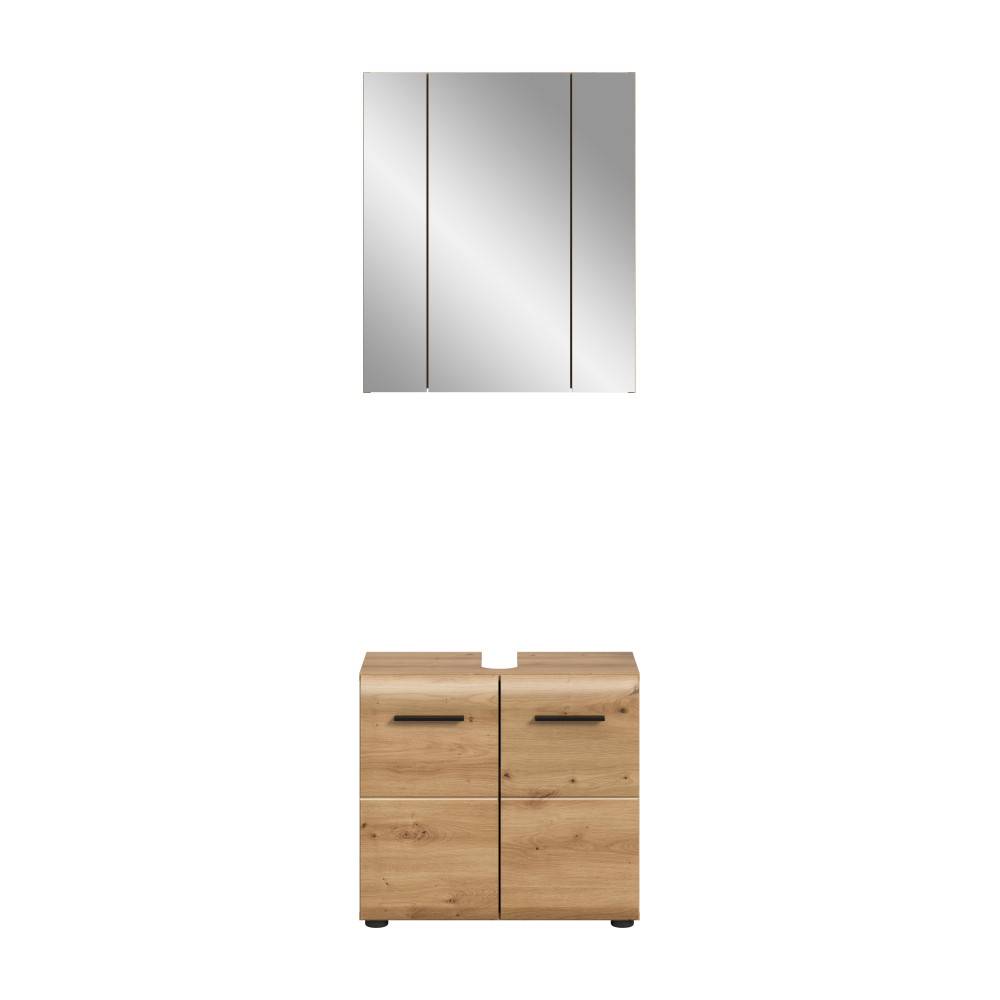 Badset mit 3-türigem Spiegelschrank - Canopus (zweiteilig)