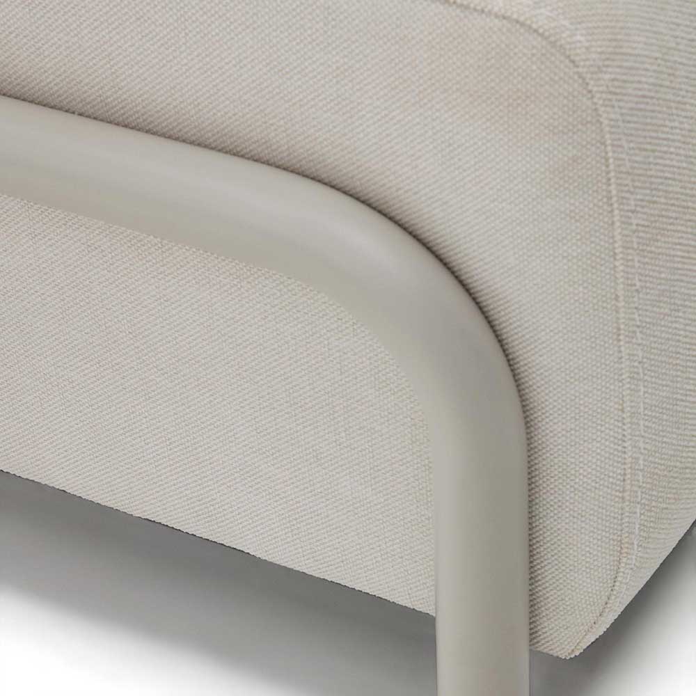 3er Wohnzimmercouch aus Chenille in Beige - Turena