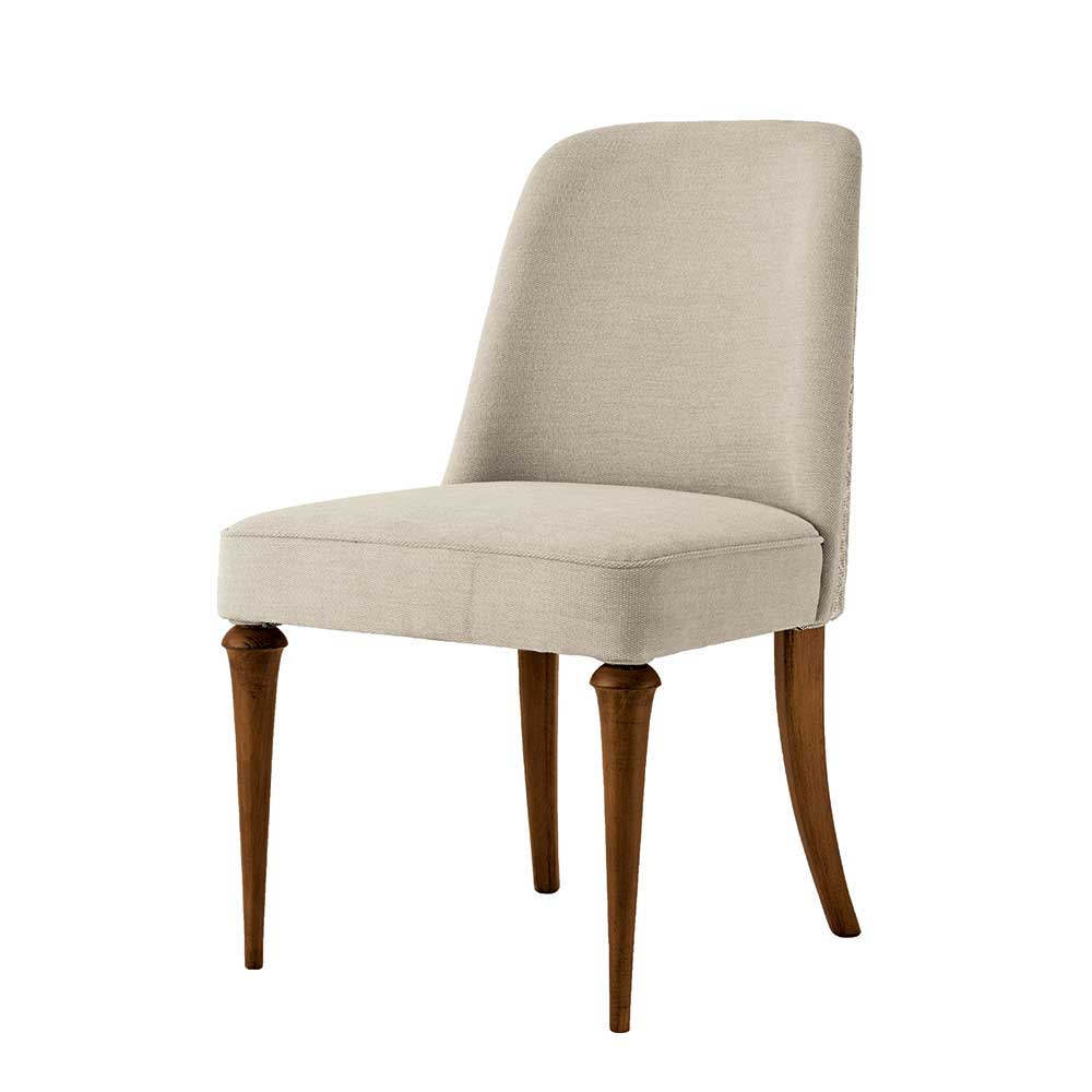 Eleganter Polsterstuhl in Beige Strukturstoff - Coprium
