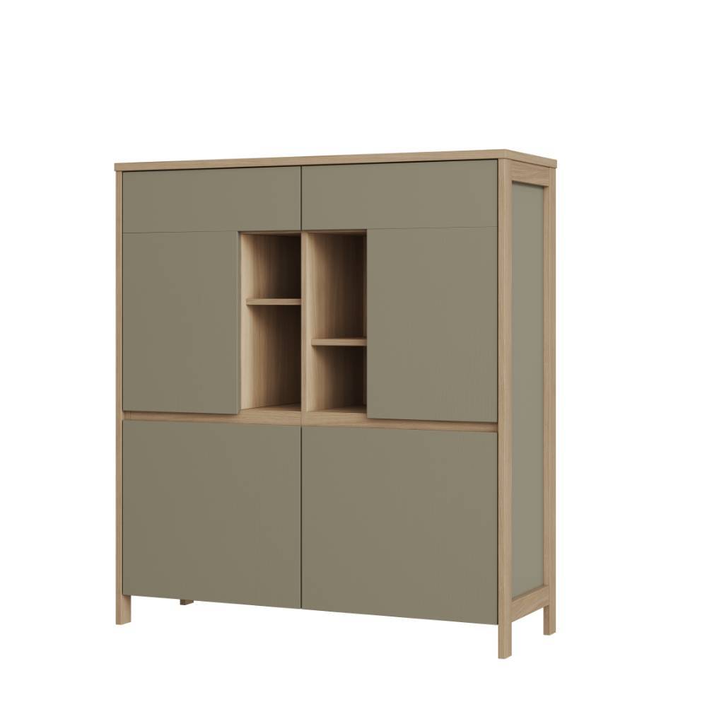 Highboard in Eukalyptus und Eiche Optik - Promo