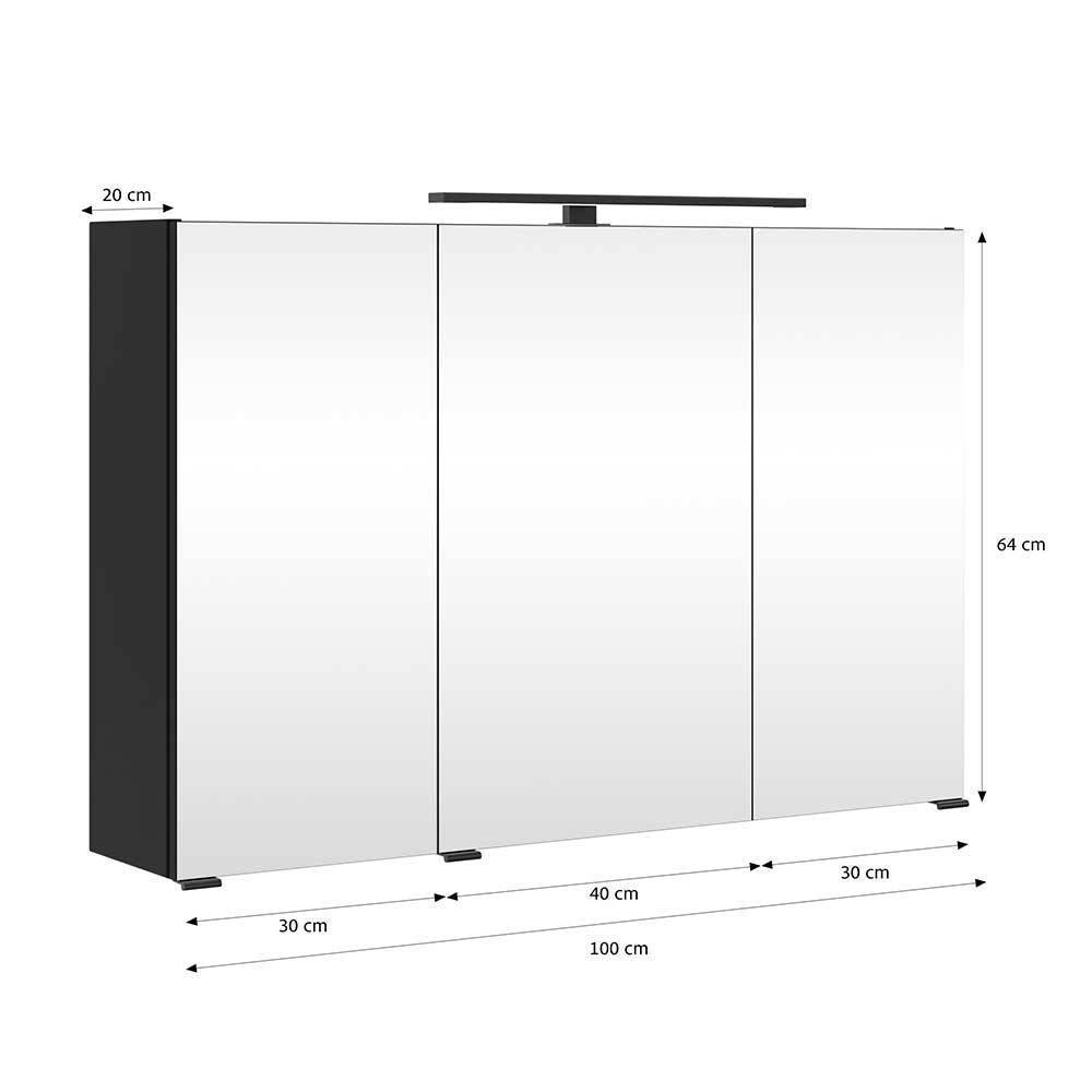 Waschplatz und Midischrank Set - Ostoro (dreiteilig)