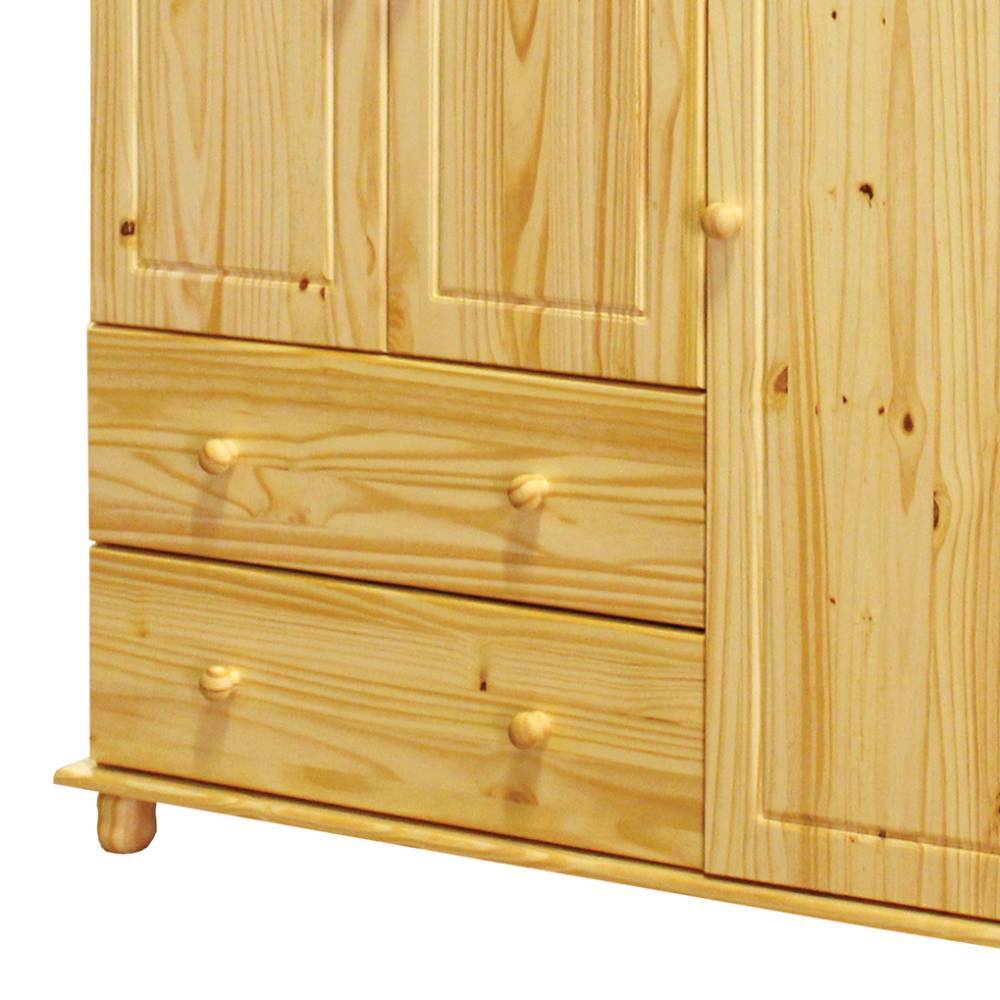 Kiefernholz Wäscheschrank mit drei Türen - Ekorena