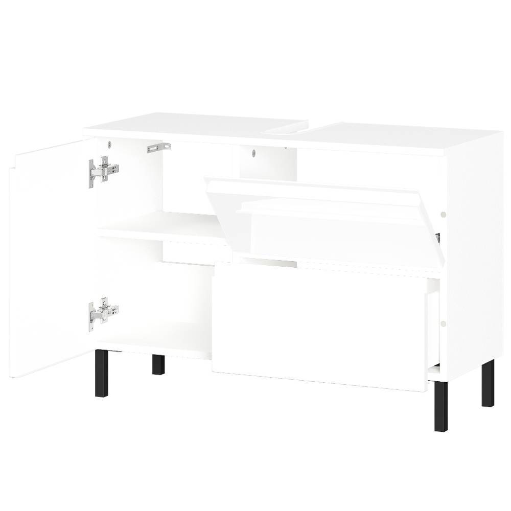 80 cm Waschbeckenschrank in Weiß Hochglanz - Loeesa