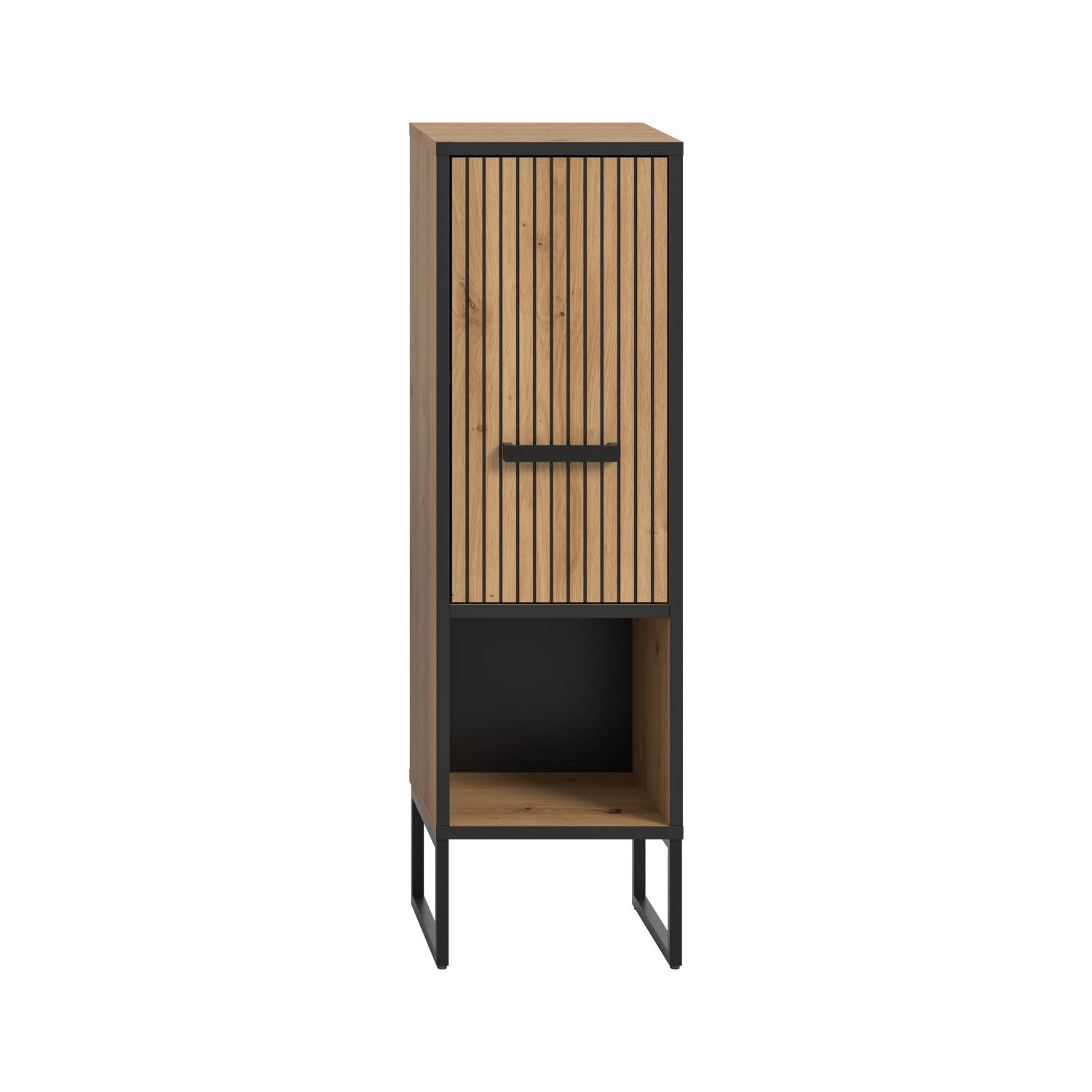 Schmaler Midischrank Bad mit Rillenfront - Brutannia