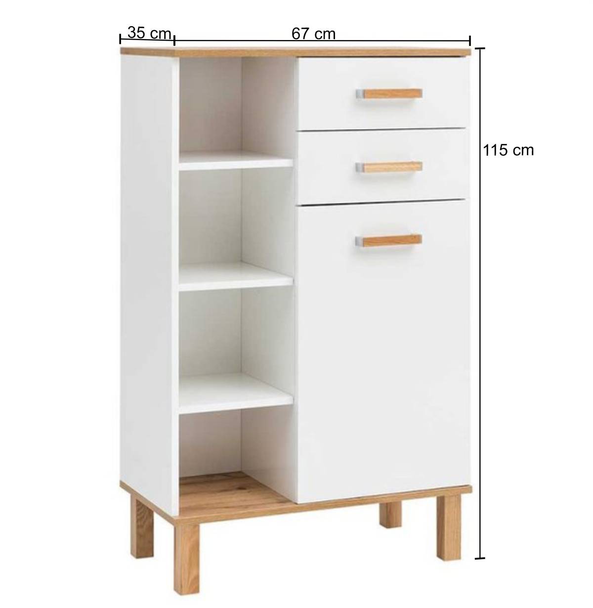 Badezimmer Highboard im Skandi Design - Utiona