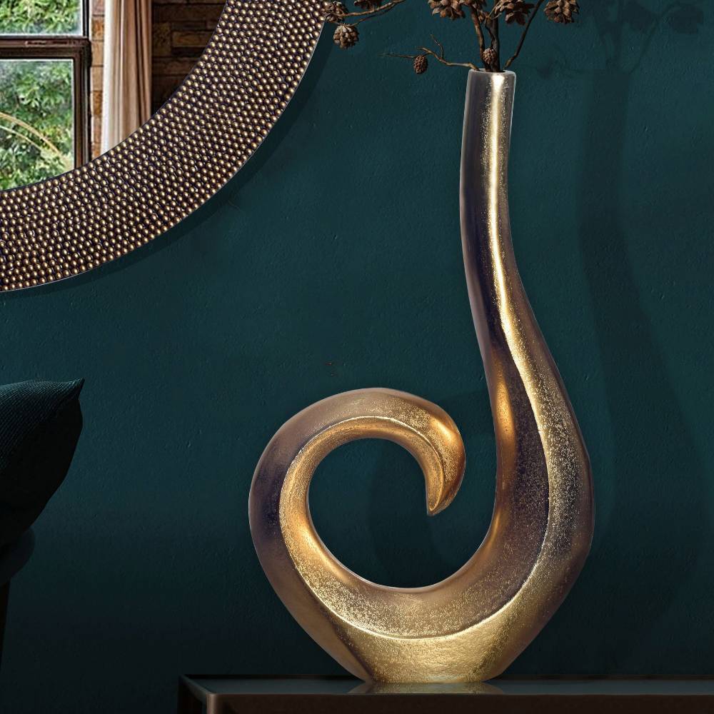 Design-Vase in Goldfarben - Maidino