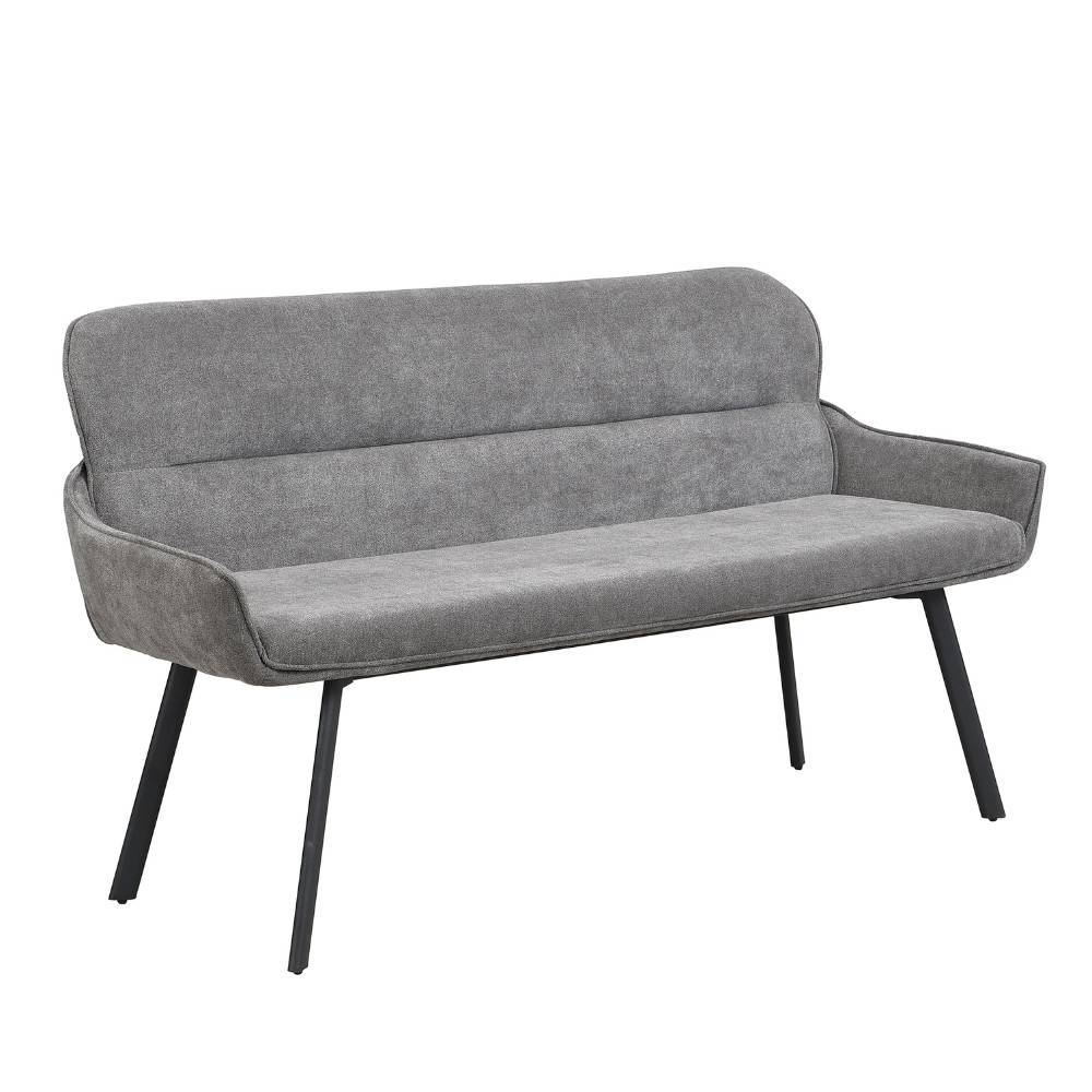 Bequemes Küchensofa in Dunkelgrau für den Essbereich, schräge Vorderansicht – Cary