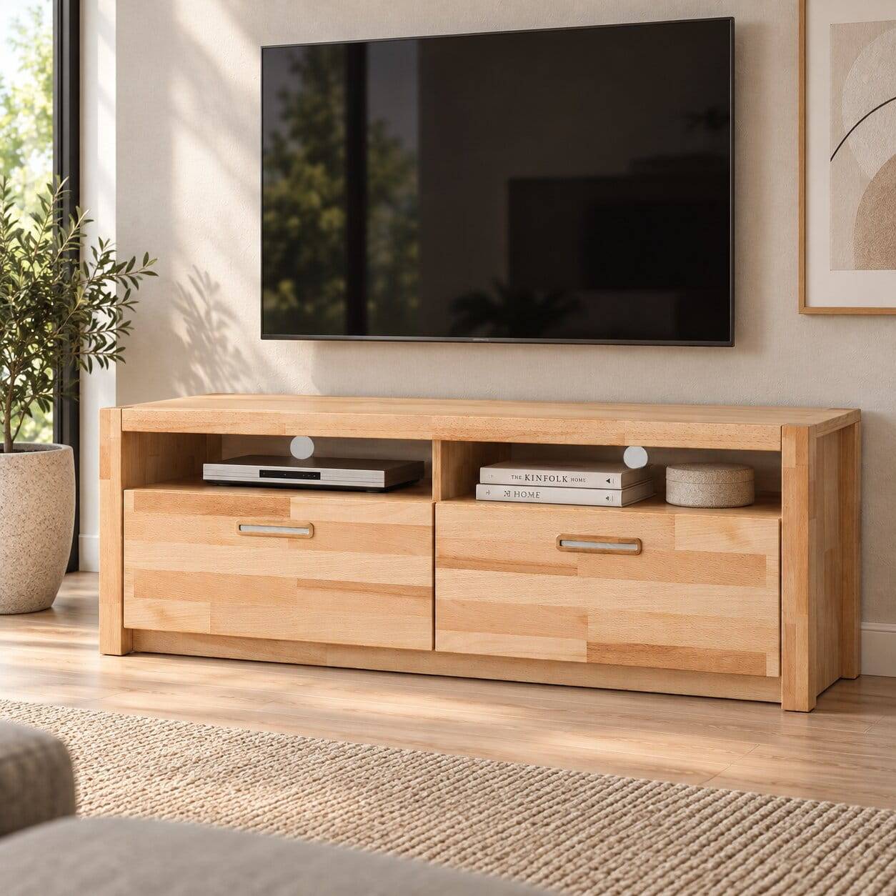 TV-Board aus Kernbuche Massivholz - Levandro