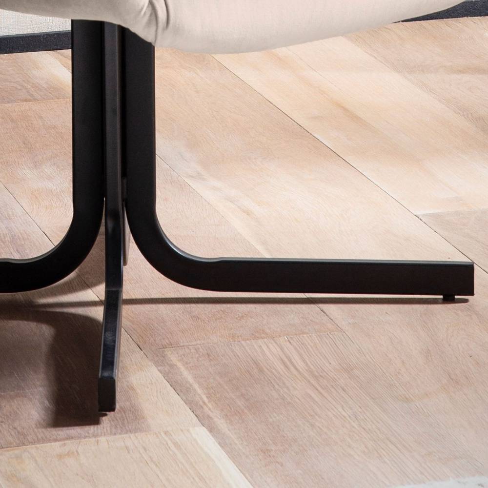 Design-Sessel in Beige Samt - Dalena