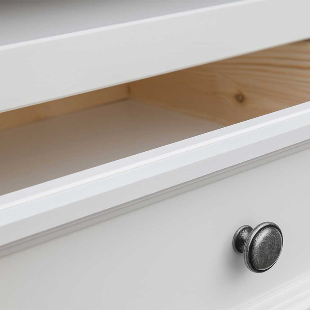 Landhaus Kommode in Weiß lackiert - Indico