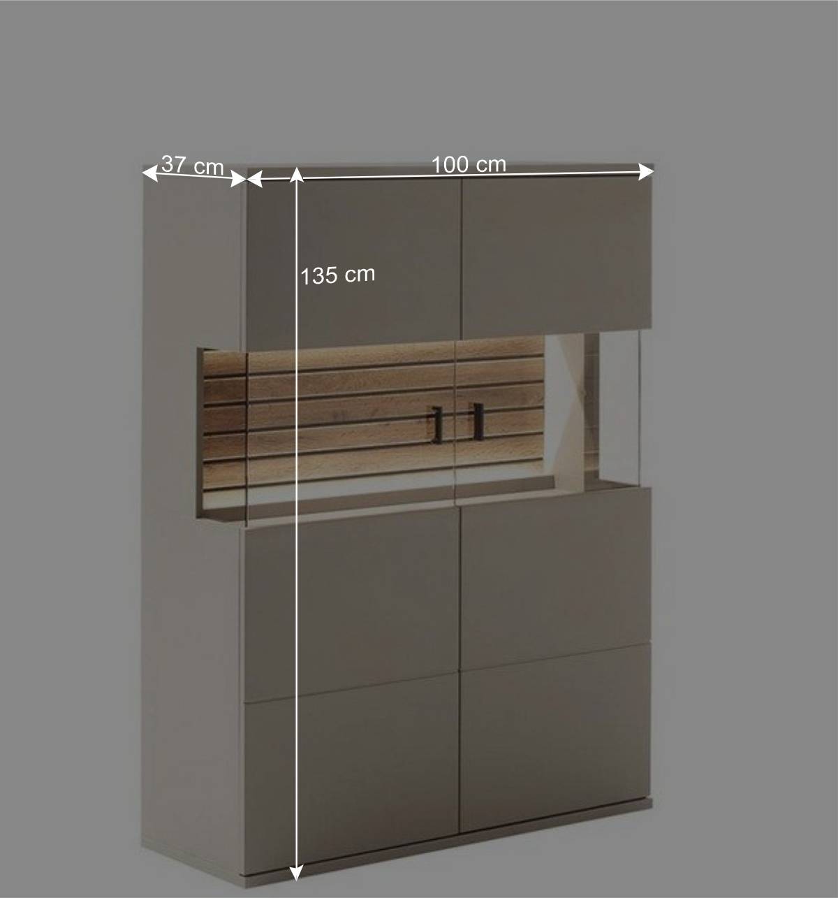 Highboard in Grau - Teorina