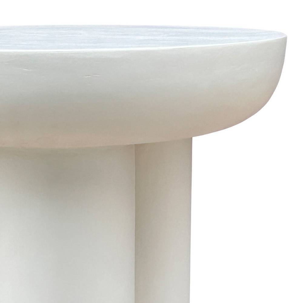 Scandi Chic Design-Beistelltisch in Naturweiß - Usilvea