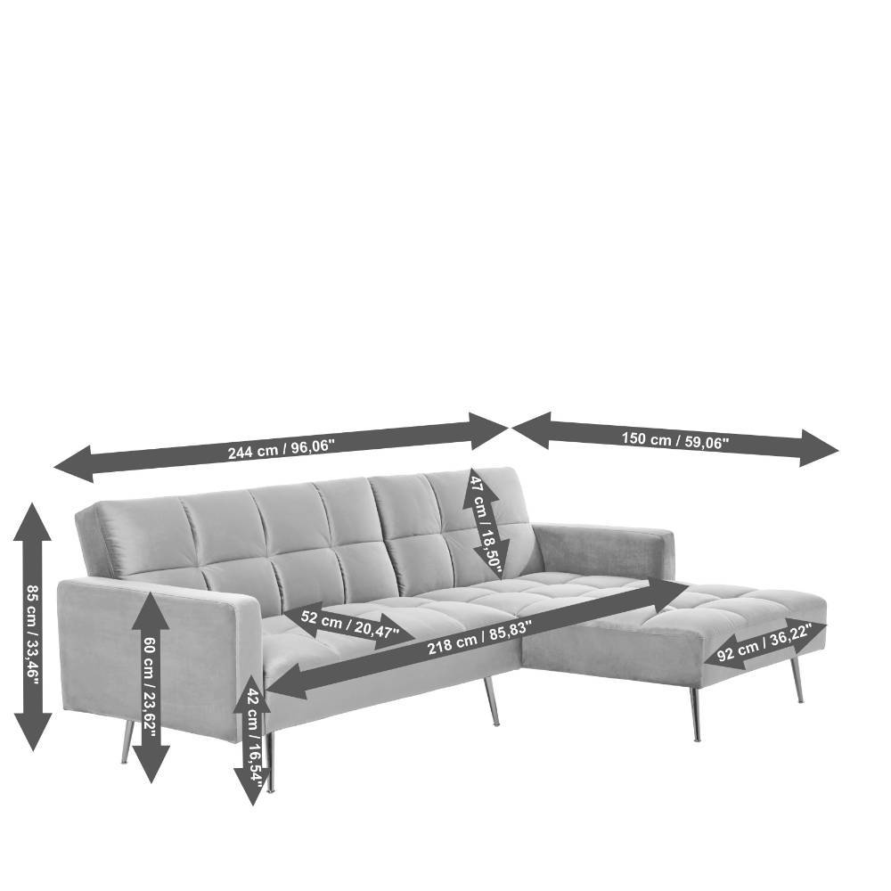 Ecksofa mit Schlaffunktion - Acruma