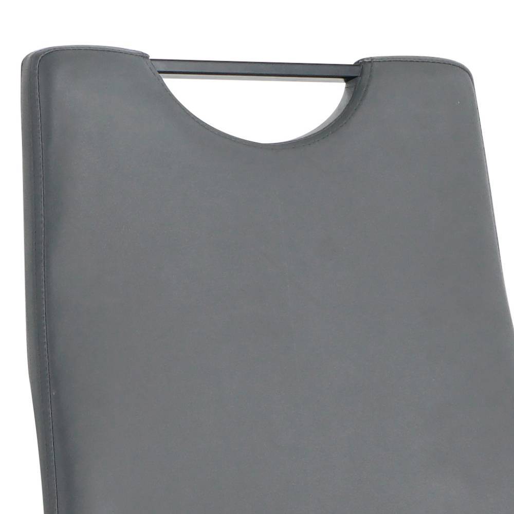 Esstisch Schwingstuhl in Grau und Schwarz - Tiviancos (2er Set)