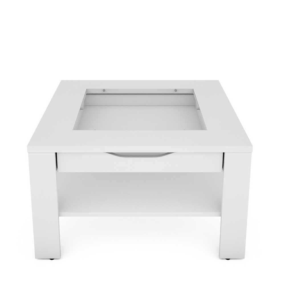 Vitrinentisch Couchtisch in Weiß - Gonlamo