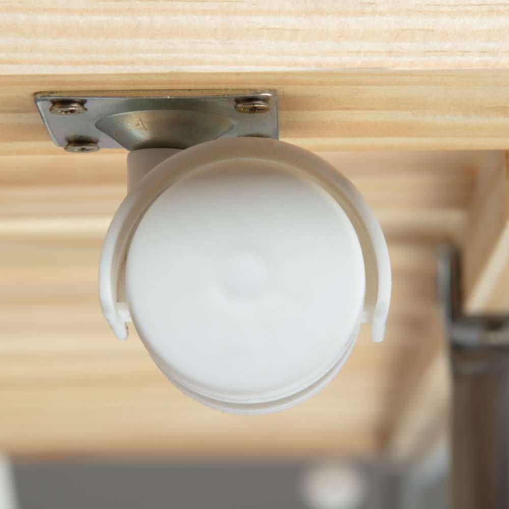 Weißes Bettgestell mit Ausziehbett - Vodessa