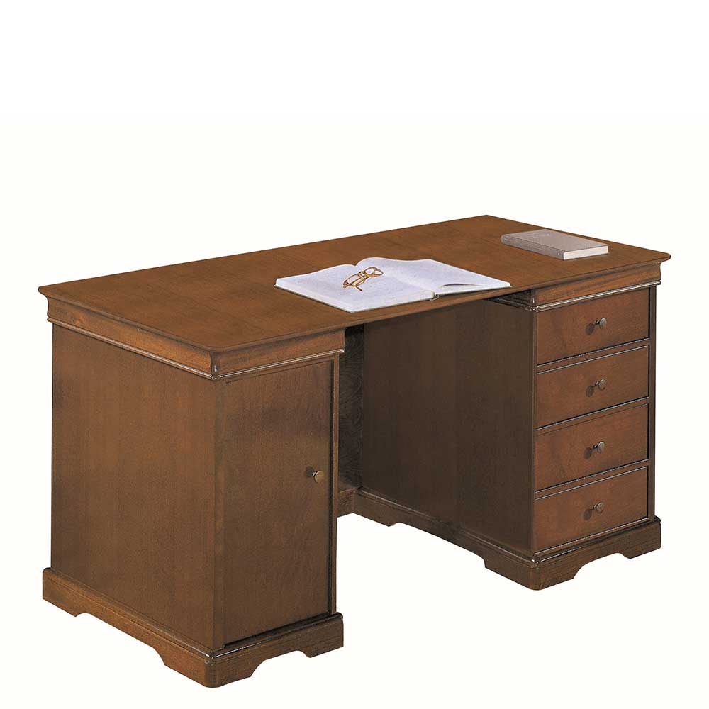 Klassischer Schreibtisch mit Tür und Schubladen - Lemerzi