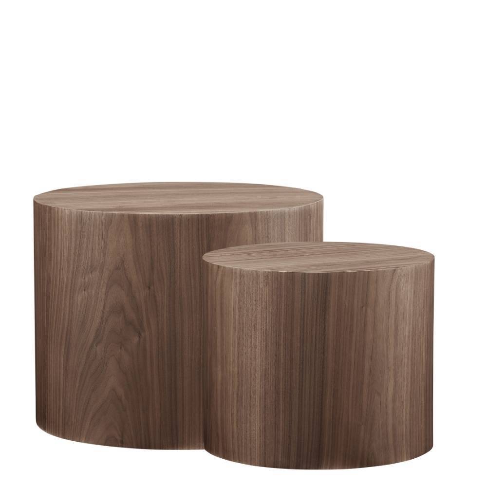 Sofatisch Duo mit Walnuss Furnier - Lajasa (zweiteilig)