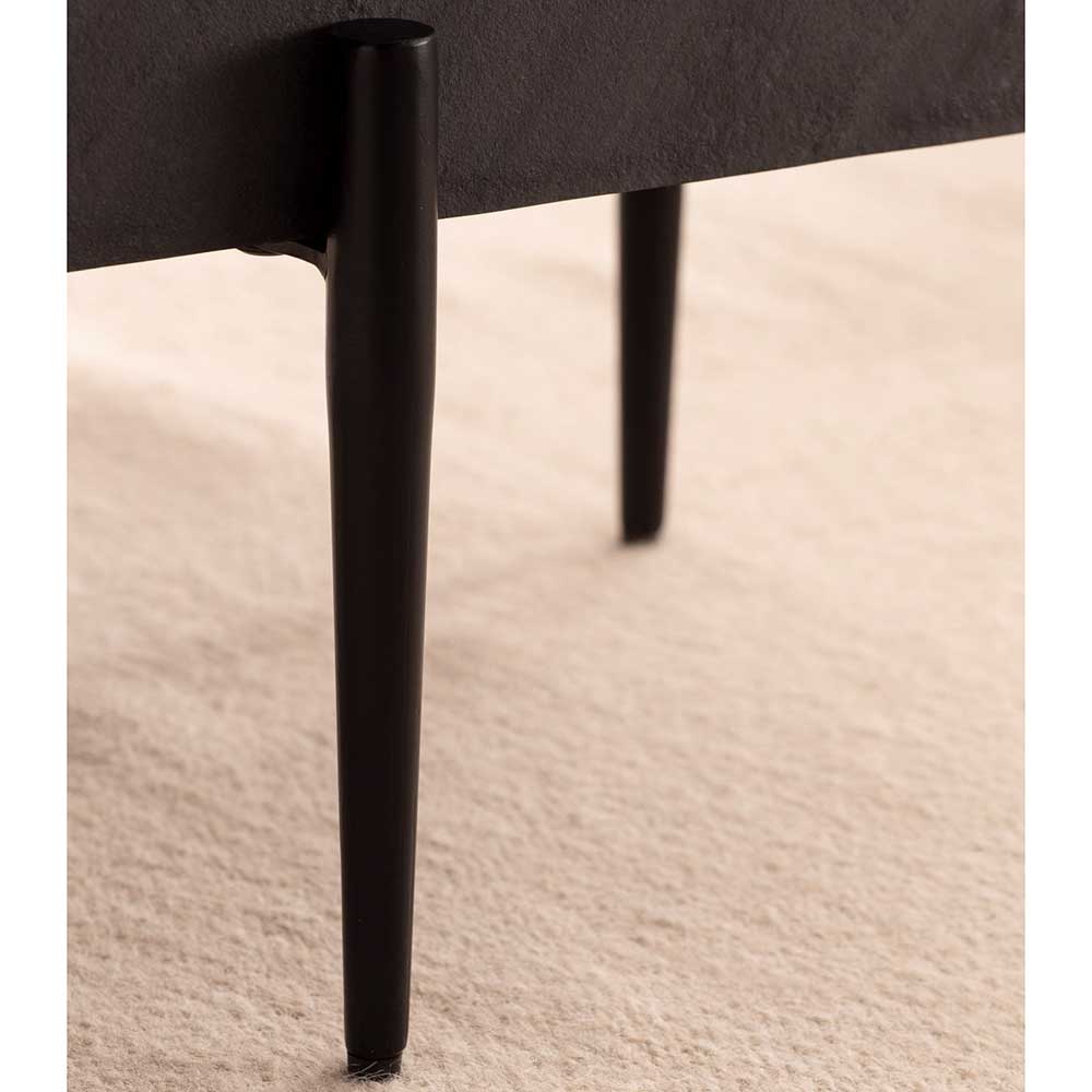 Design Couchtisch in 3D Steinoptik Schwarz - Sanatate