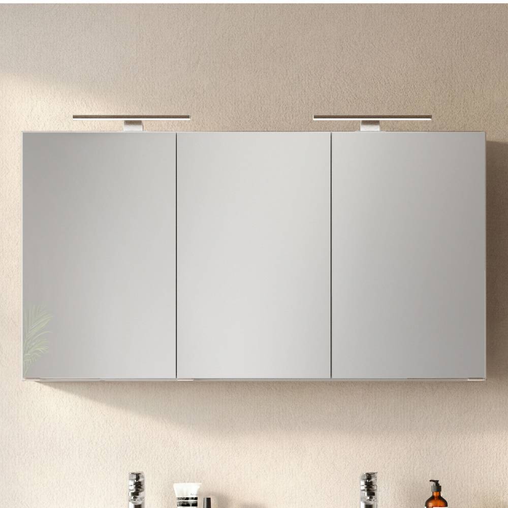 120cm Bad-Spiegelschrank in Mattweiß - Yvonja
