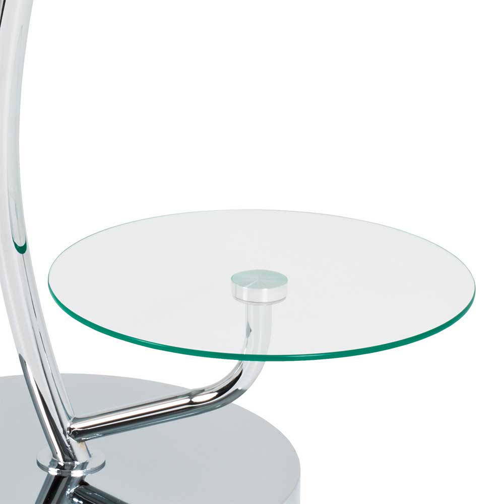 Runder Designtisch mit 2 Glasplatten - Conoro
