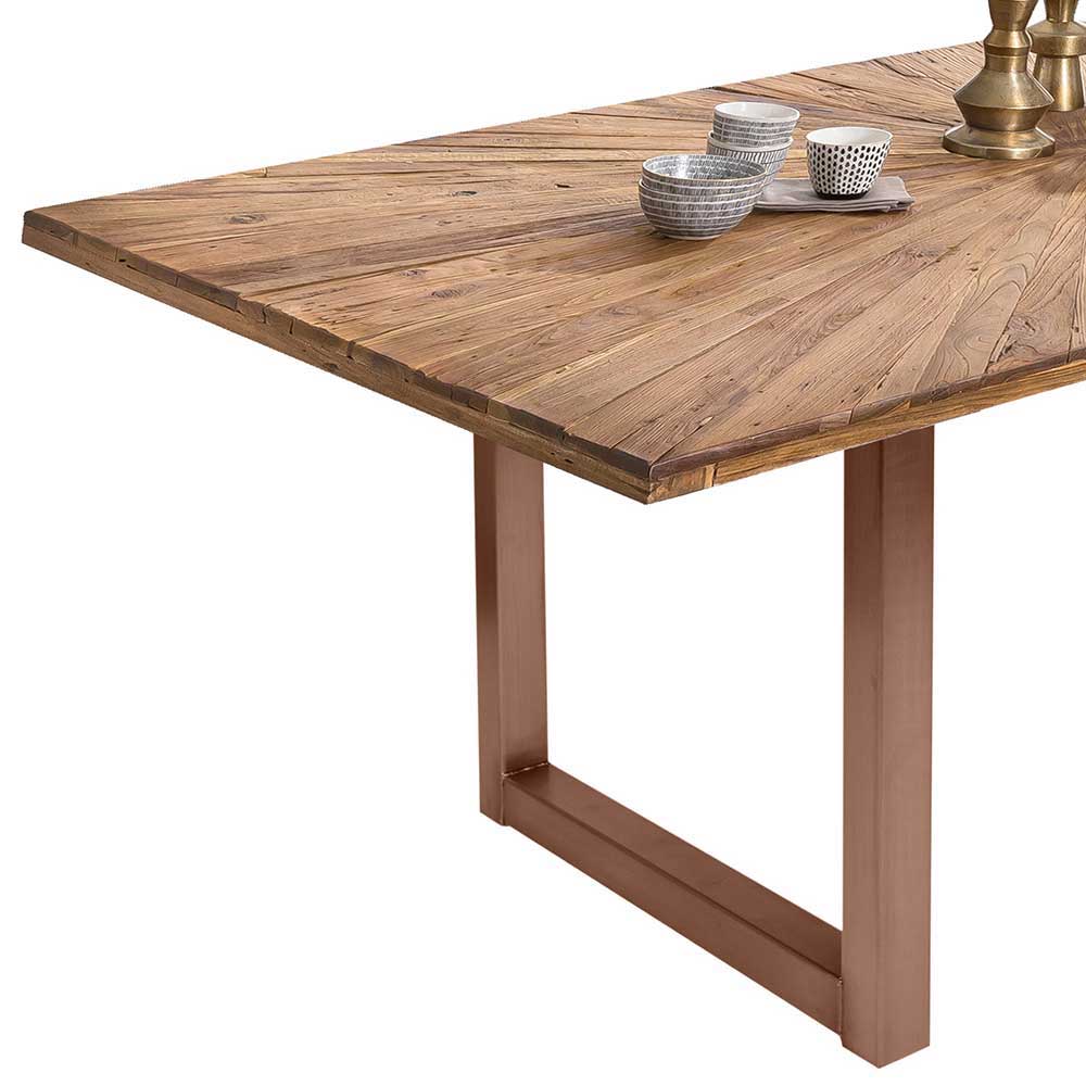 Esstisch aus massivem Recyclingholz Teak - Detroit