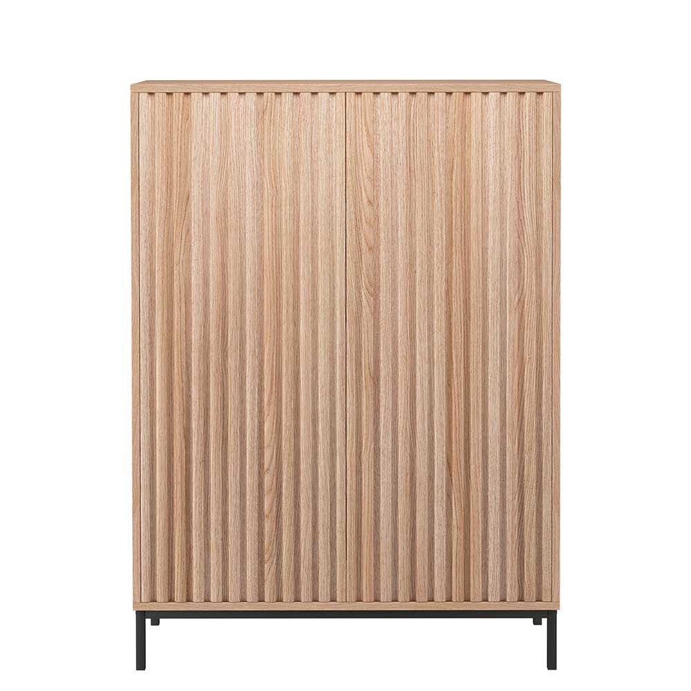 2-türiges Highboard in Eiche Holzoptik - Lunira