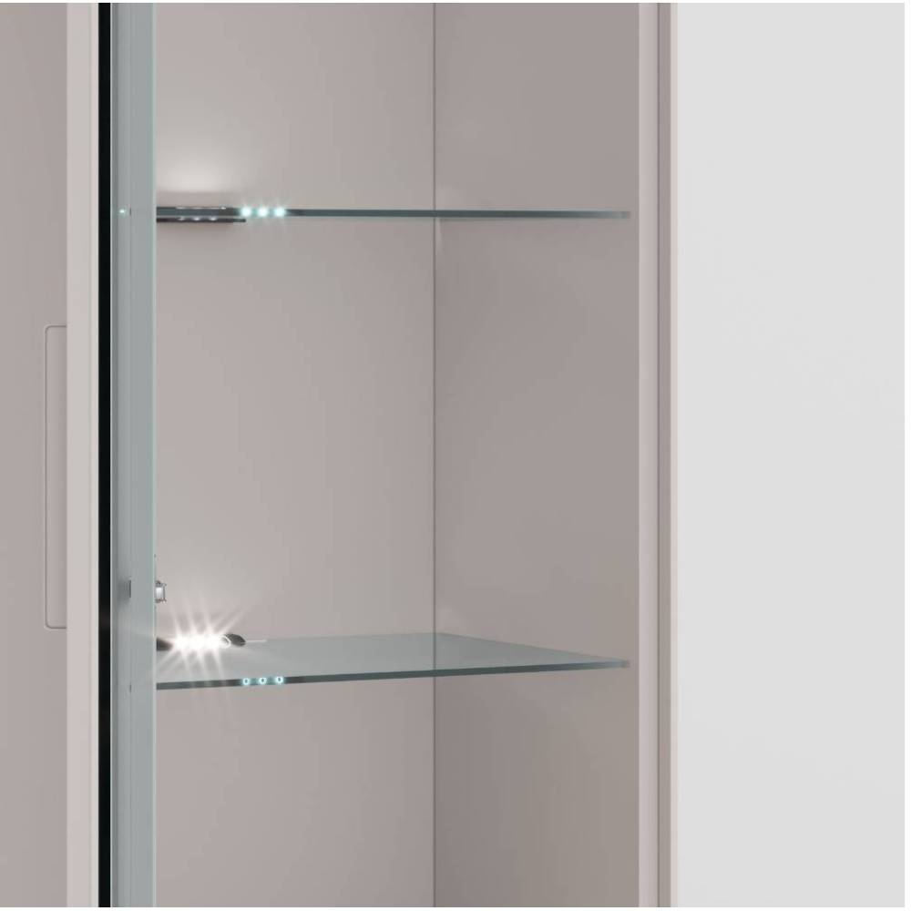 Schmale Vitrine in Kreideweiß - Loca