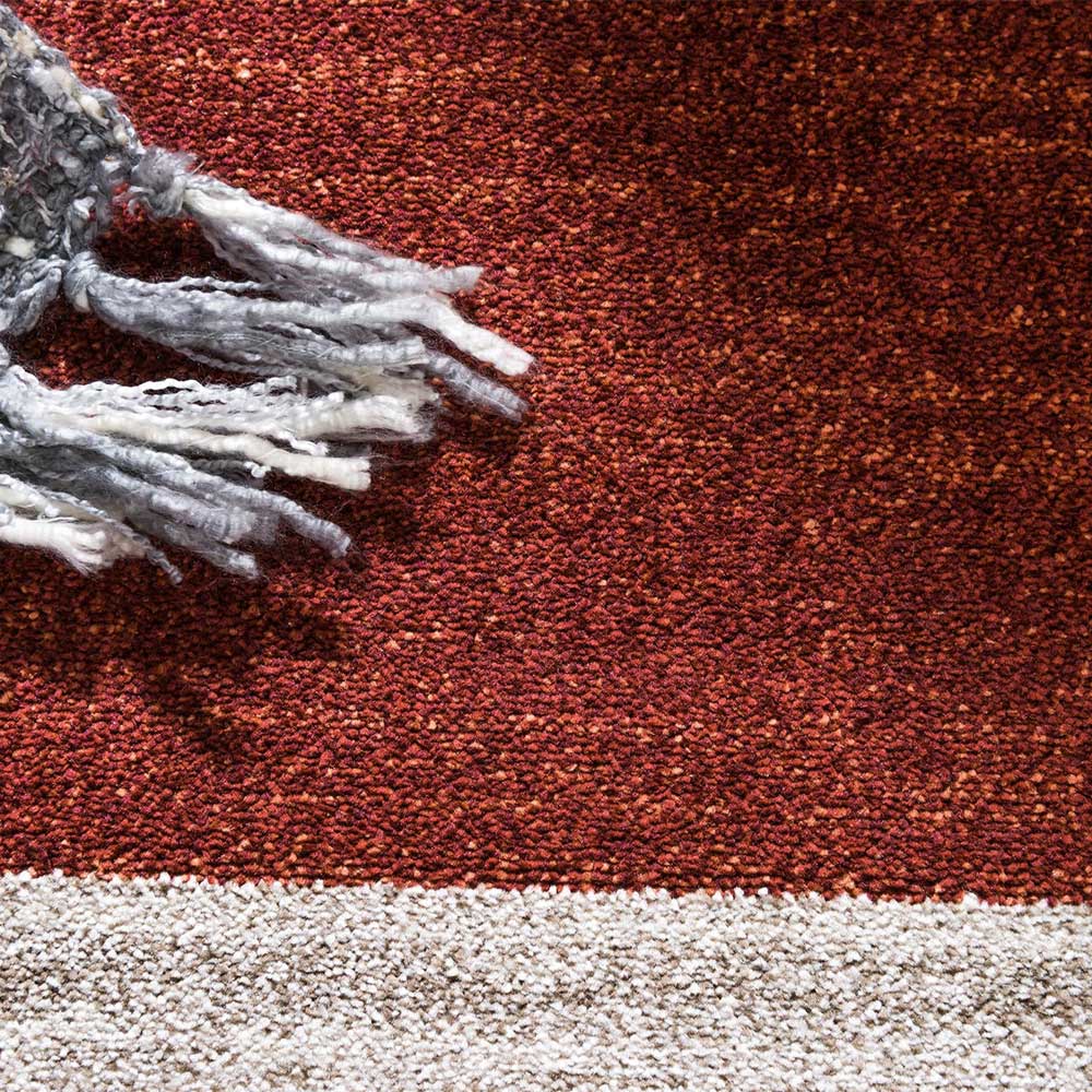 Kurzflor Läufer Teppich in Terracotta - Surin