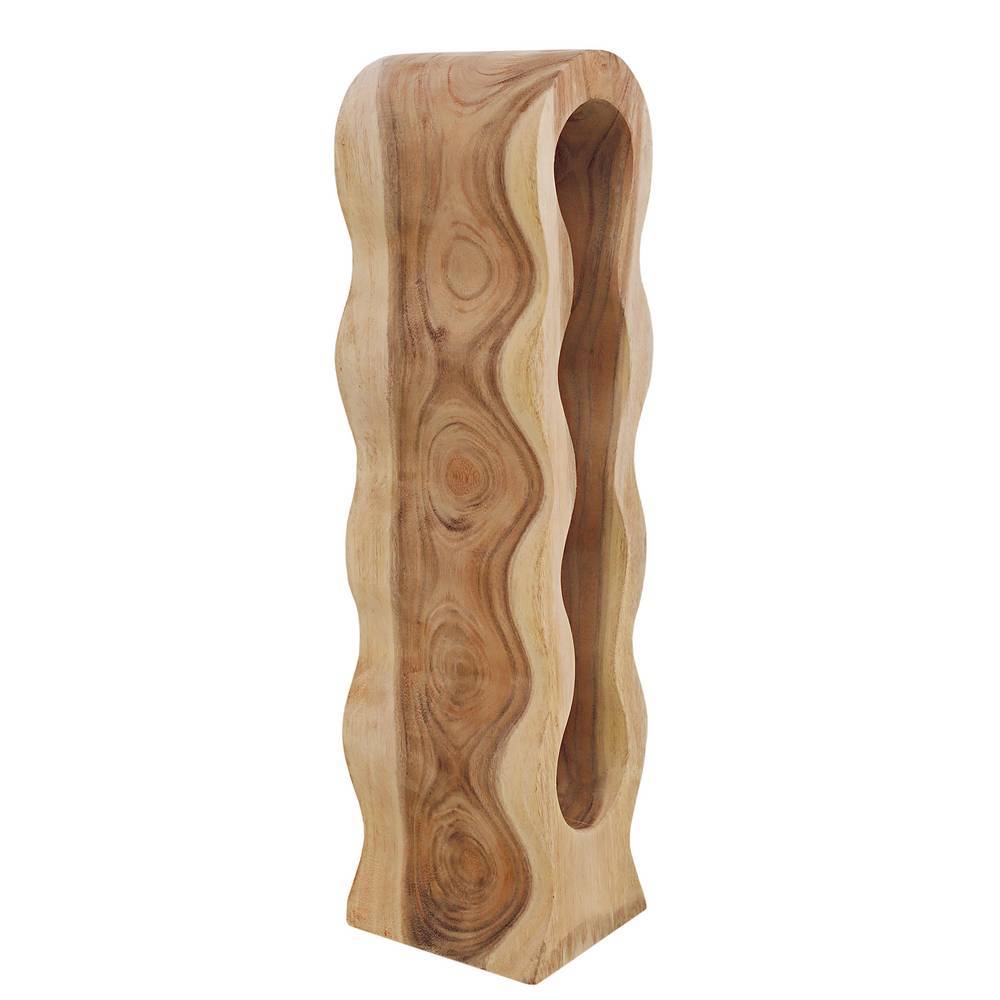 Design-Weinregal aus Suar Massivholz - Teako