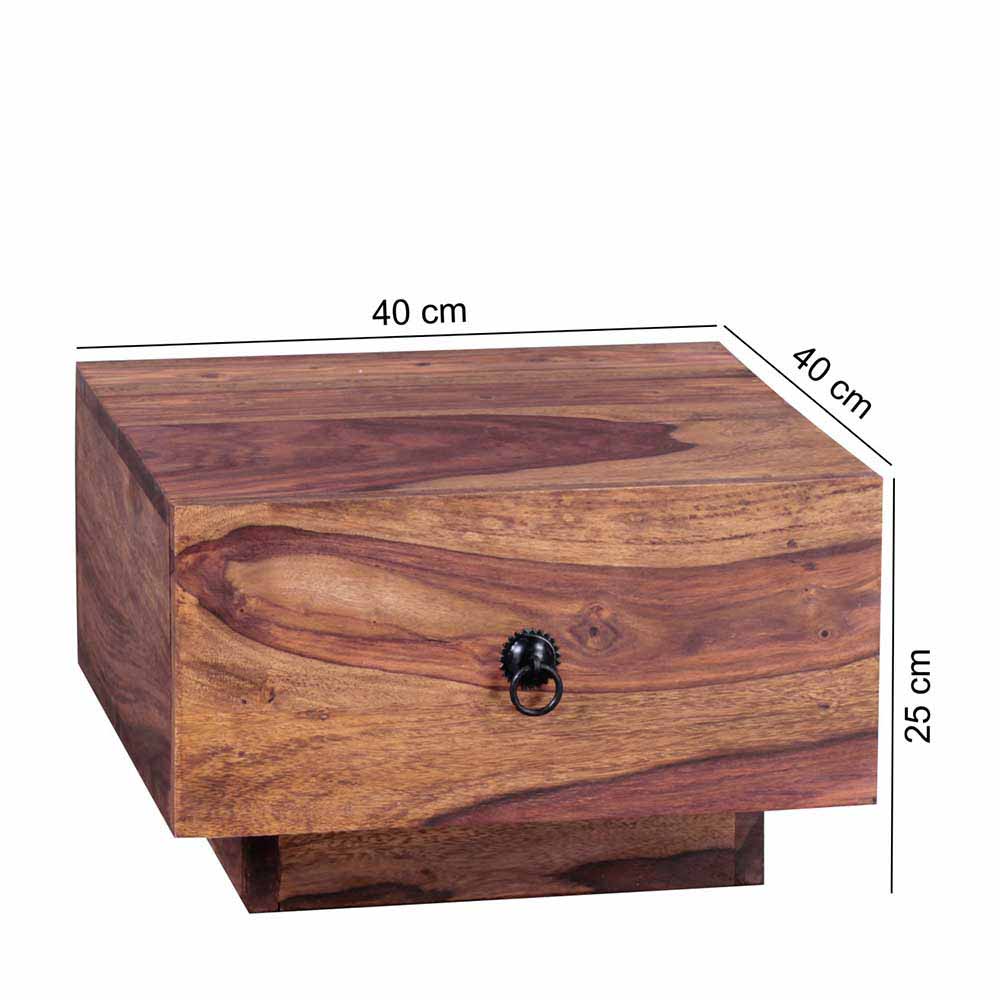 Schubladen-Nachttisch Hoslo quadratisch 40x40cm