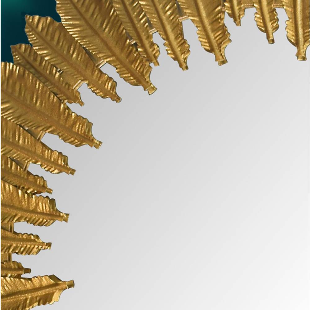 Boho Spiegel mit Metallrahmen im Feder Design - Reymon
