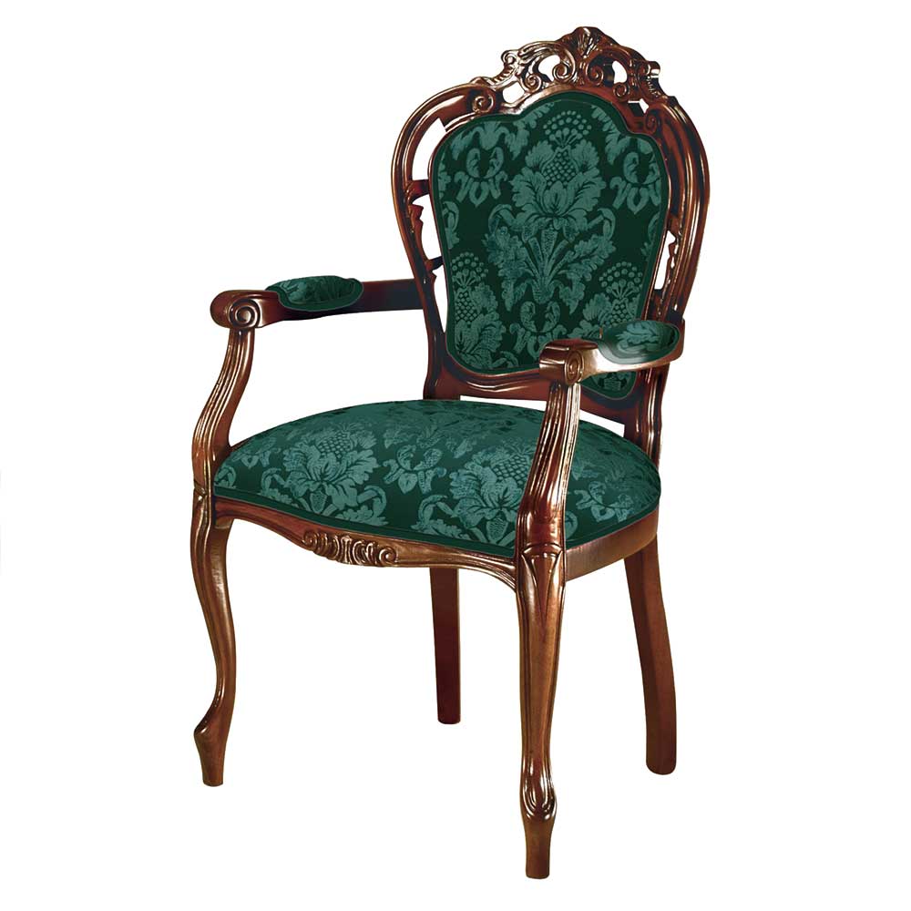 Eleganter Stuhl mit Armlehnen im klassischen Stil - Ursanna