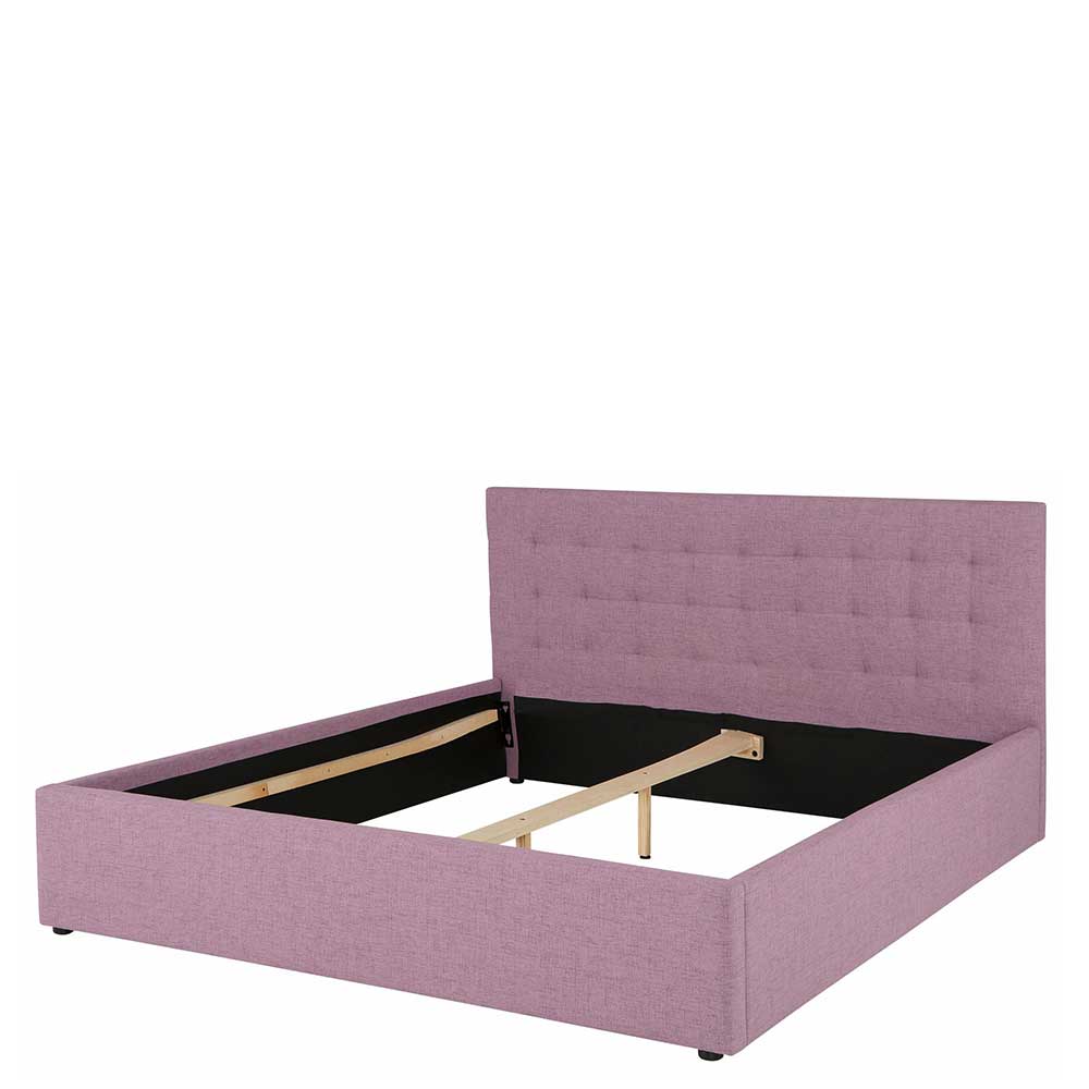 Polsterbett in Rosa meliert - Takenga