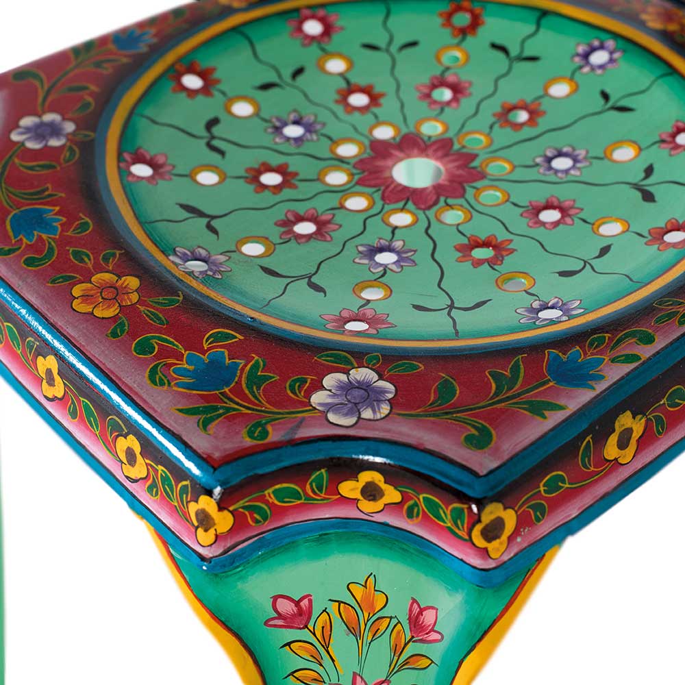 Design Metallstühle Bunt - floral gemustert - Numento (2er Set)