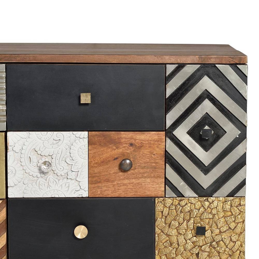 Design Sideboard aus Mangobaum Massivholz - Motoria