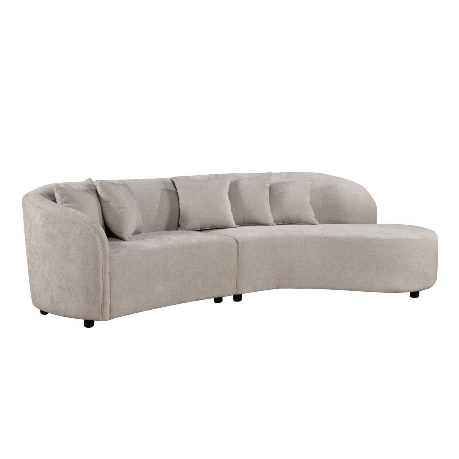 Geschwungenes Modulsofa mit Recamiere - Janyna
